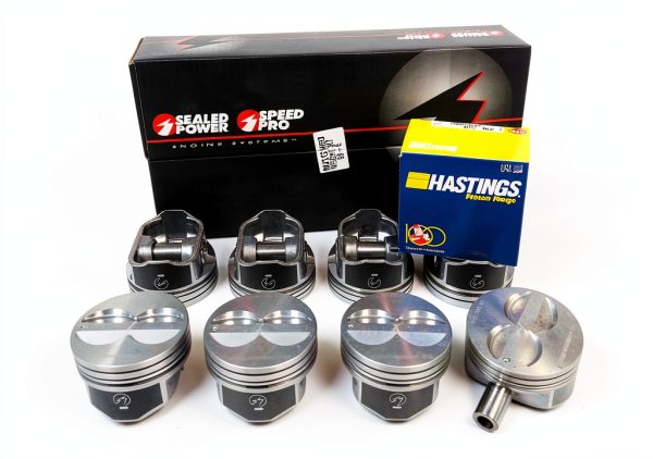 J MARTIN AUTO Piston Kit for Chevy 350 cid V-8 Engine-0