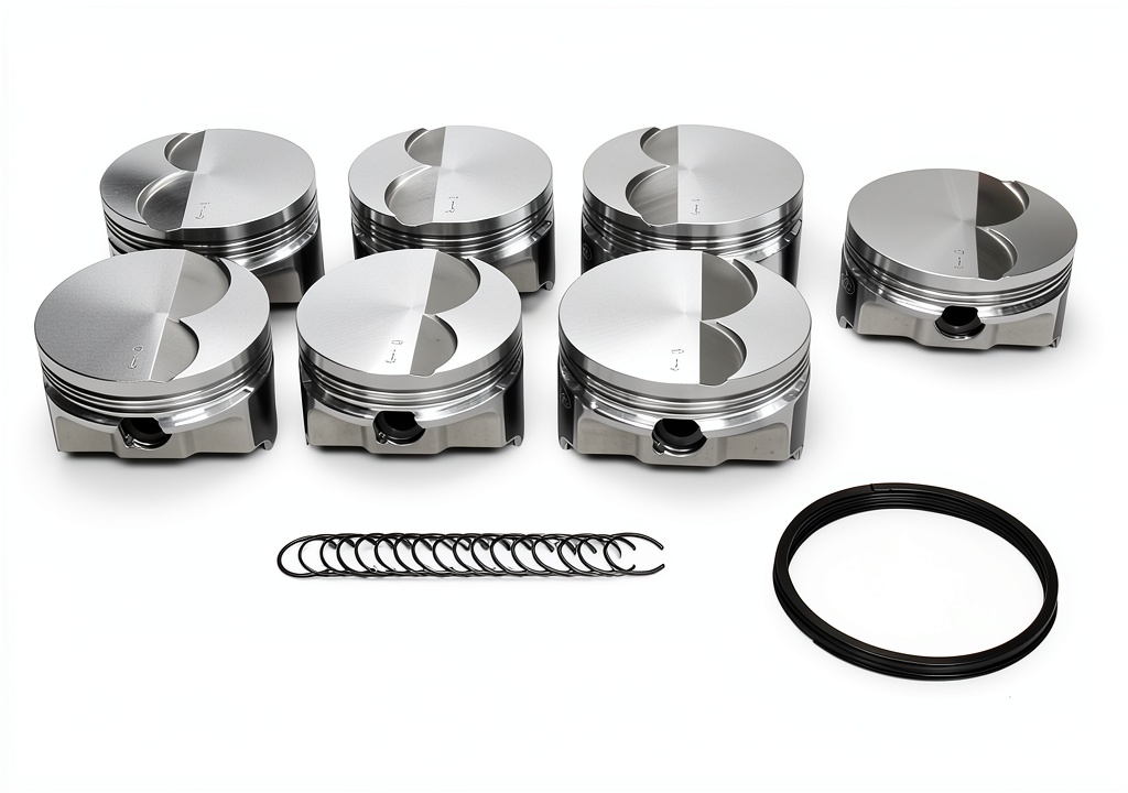Icon Pistons forged flat top piston installed in an engine block
