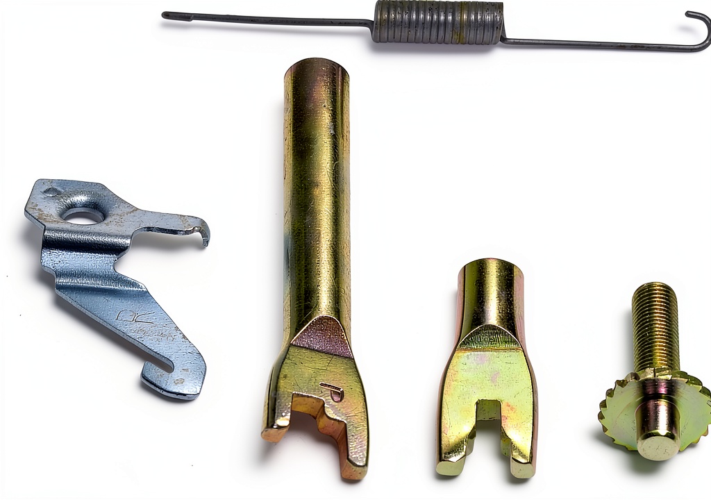 Mechanic installing Dorman drum brake self adjuster kit on a car
