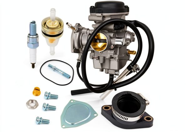 MOTO1988 Chrome Carburetor & Intake Manifold Kit for Yamaha Grizzly-3