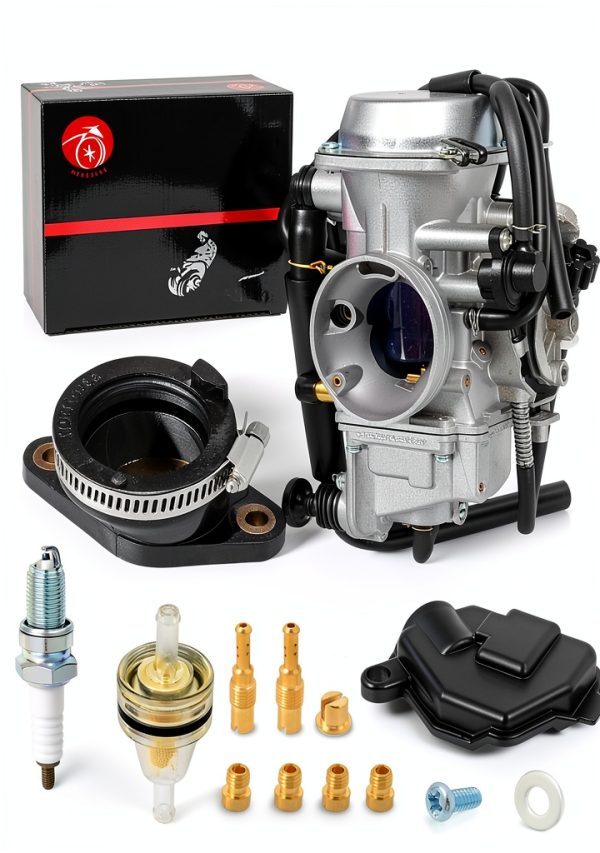 Honda Rancher 400 Carburetor Kit MOTO1988 Fuel Filter & Spark Plug-2