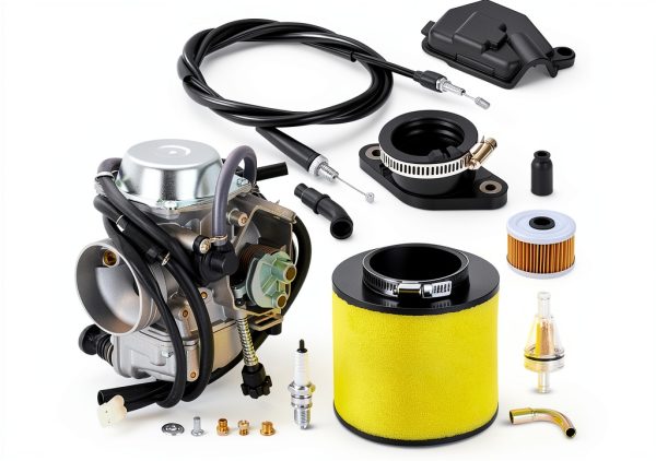 Carburetor & Air Filter Intake Manifold MOTO1988 16100-HN0-A00 Chrome-7