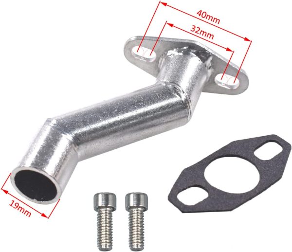Intake Manifold JRL Silver Iron 49cc‑80cc for 2‑Stroke Bicycle-1