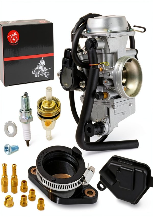 Honda Rancher 400 Carburetor Kit MOTO1988 Fuel Filter & Spark Plug-0