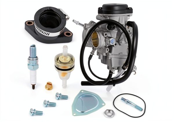 MOTO1988 Chrome Carburetor & Intake Manifold Kit for Yamaha Grizzly-4