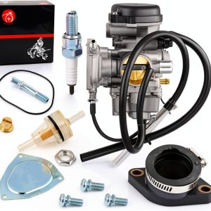 MOTO1988 Chrome Carburetor & Intake Manifold Kit for Yamaha Grizzly-0