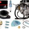 MOTO1988 Chrome Carburetor & Intake Manifold Kit for Yamaha Grizzly-1