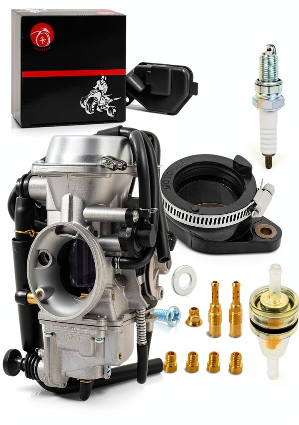 Honda Rancher 400 Carburetor Kit MOTO1988 Fuel Filter & Spark Plug-6