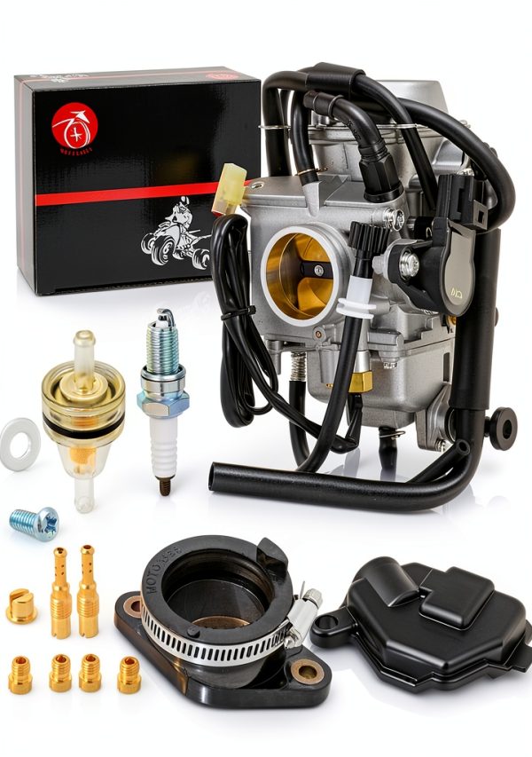 Honda Rancher 400 Carburetor Kit MOTO1988 Fuel Filter & Spark Plug-5