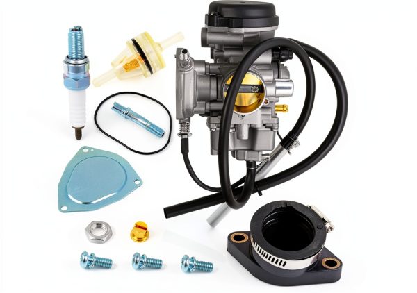 MOTO1988 Chrome Carburetor & Intake Manifold Kit for Yamaha Grizzly-2