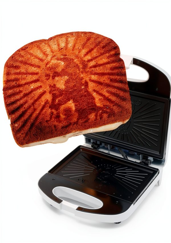 Cheesus Grilled Cheese Maker by omrgoods Press with Jesus Face Toast-1
