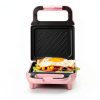 SIMPLUS Electric Sandwich Maker Pink Compact Non-Stick Panini Press-4