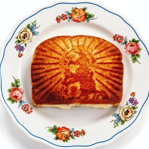 Cheesus Grilled Cheese Maker by omrgoods Press with Jesus Face Toast-0