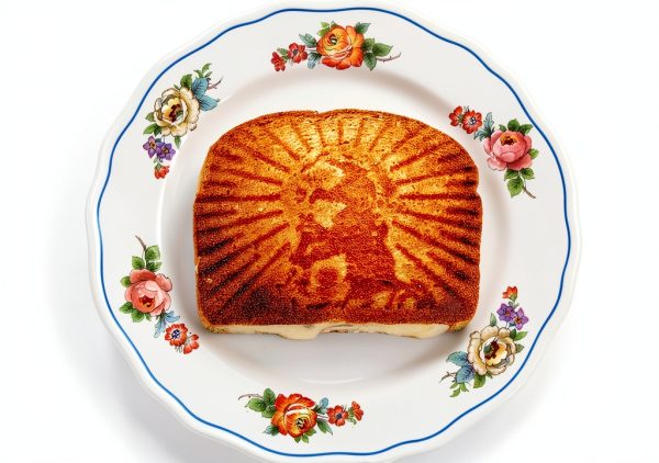 Cheesus Grilled Cheese Maker by omrgoods Press with Jesus Face Toast-0