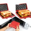 Microwave Sandwich Maker AHJ Red Silicone Grill Portable Non-Stick-3