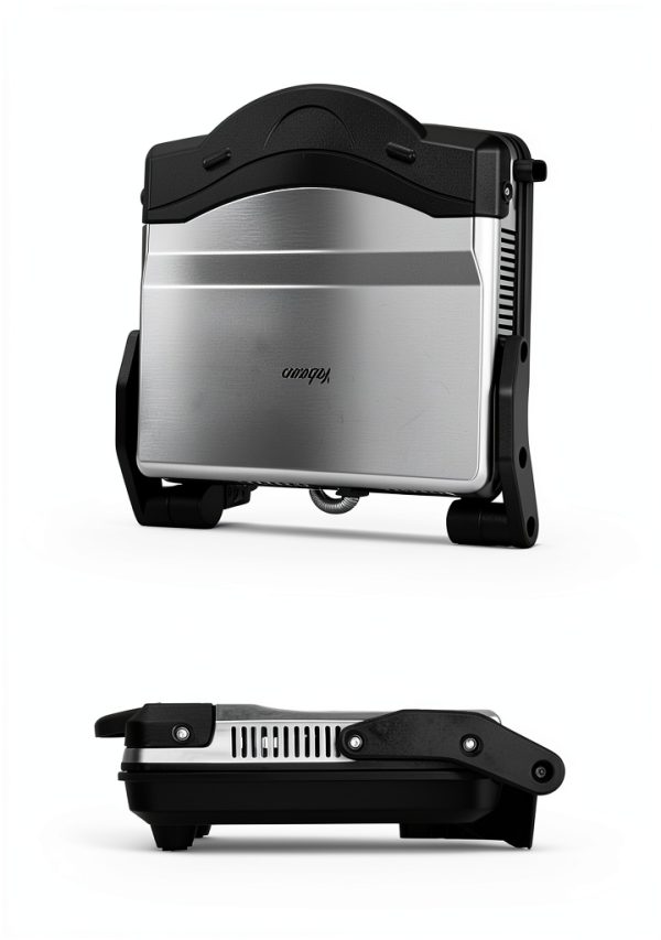 Panini Press Grill Yabano 4-Slice Non-Stick 11" x 9.8" Stainless Steel-6