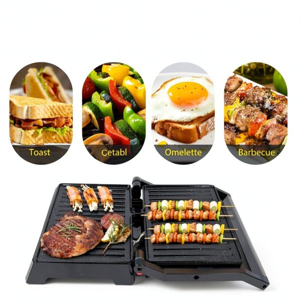 Panini Press Aigostar 1200W Sandwich Maker & Grill – Silver-1