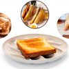 EVER TOAST. Toast and sandwich dinner plates. Reusable, unbreakable. Works for: Appetizers, pastries, pizza, tacos, grilled cheese. 8.5 inch. Set 2pcs-1