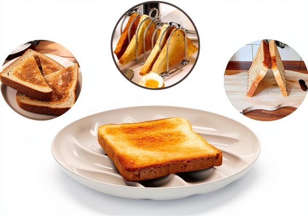 EVER TOAST. Toast and sandwich dinner plates. Reusable, unbreakable. Works for: Appetizers, pastries, pizza, tacos, grilled cheese. 8.5 inch. Set 2pcs-1