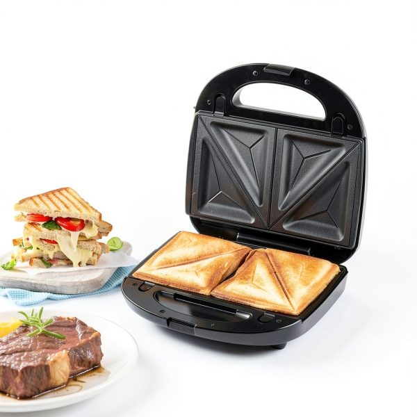Aigostar Sandwich Maker 3 in 1 Panini Press Grill with Nonstick Plates-2