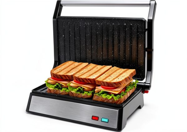 Panini Press Aigostar 1200W Sandwich Maker & Grill – Silver-8