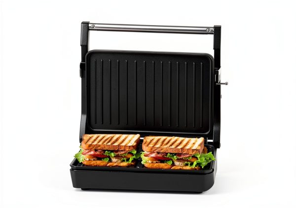 Small Size, Mini Size Panini Press,Sandwich Press,Pnini Grill,Perfect for Grilling Sandwich,Steak,Burger,Panini,Sausage,Non-Stick Coating, Auto Temperature,GT59-3