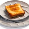 EVER TOAST. Toast and sandwich dinner plates. Reusable, unbreakable. Works for: Appetizers, pastries, pizza, tacos, grilled cheese. 8.5 inch. Set 2pcs-0