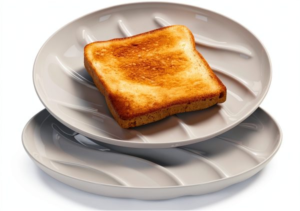 EVER TOAST. Toast and sandwich dinner plates. Reusable, unbreakable. Works for: Appetizers, pastries, pizza, tacos, grilled cheese. 8.5 inch. Set 2pcs-0