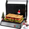 Panini Press Aigostar 1200W Sandwich Maker & Grill – Silver-0