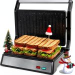Panini Press Aigostar 1200W Sandwich Maker & Grill – Silver-0