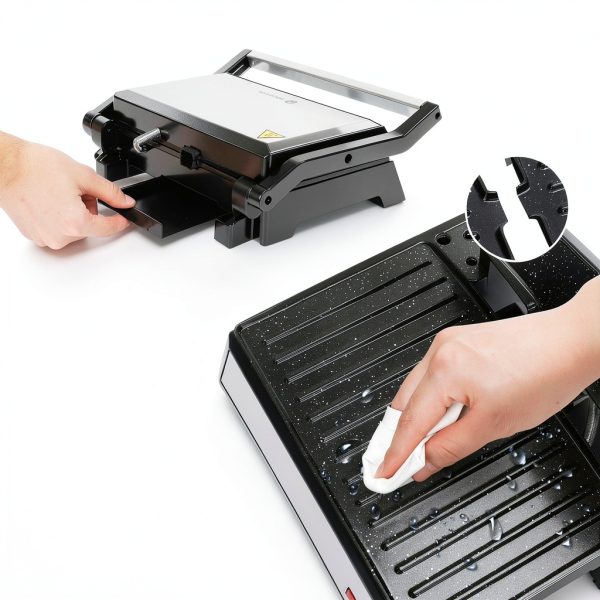 Panini Press Aigostar 1200W Sandwich Maker & Grill – Silver-3