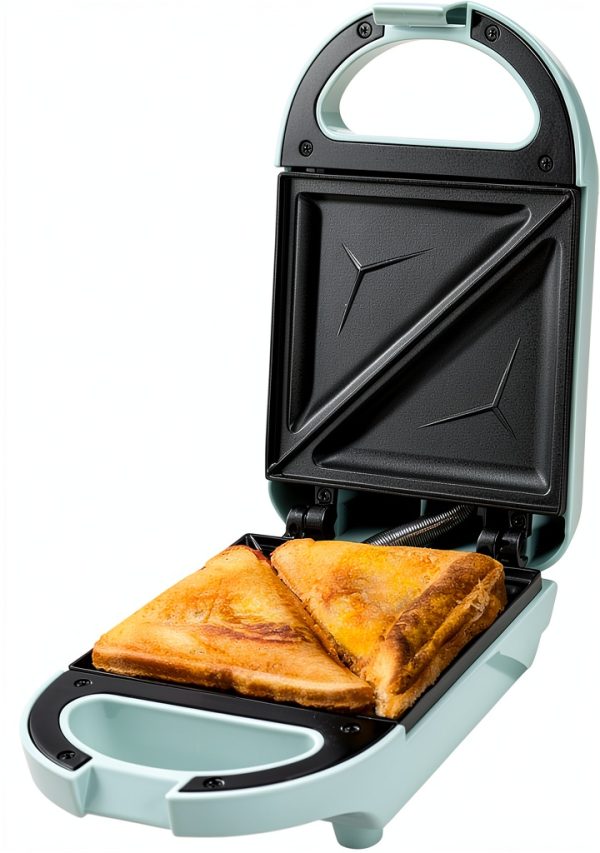 Mini Sandwich Maker Tasty Aqua 600W Dual-Side Nonstick Panini Press-0