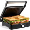 Panini Press Grill OSTBA 4‑Slice Non‑Stick Sandwich Maker 1200W Black-0